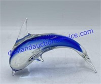 Hand Blown Art Glass Dolphin