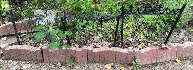 Concrete Angel Garden Statue & Small Fence Panels