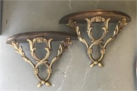Two Decorative Wall Shelves