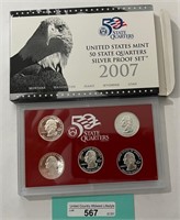 2007 US Mint Quarters Silver Proof Set