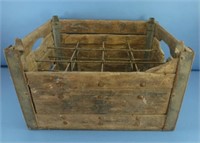 Old Wooden Dairy Case - 12 Wired Compartments