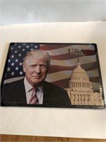 New 12 in x 17 in metal Trump sign