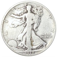 1918-S Walking Liberty Half Dollar NICELY CIRC