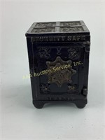 Cast iron Still Bank Safe Box.  See photos for
