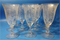 11 Vintage Cambridge Rosepoint Iced Tea Glasses