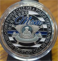 Police mom challenge coin