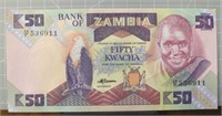 Zambia $50 bank note