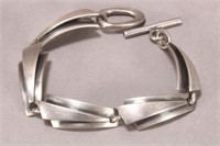Maxwell Chayat Modernist Sterling Silver Bracelet,