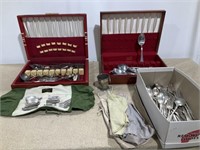 Silverware, boxes, not complete sets