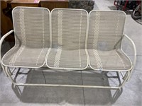 Metal and Wicker glider 62” wide