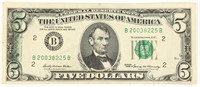 1969 FEDERAL RESERVE $5 NOTE PRINT ERROR