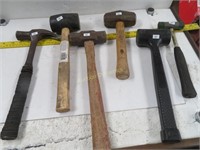 Lot: Mallets, Sledges, Hammer