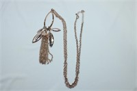 Goldn Rose Color Chain with Tassel and Pendants