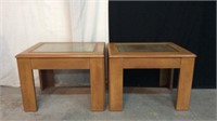 Matching Glass Insert Side Tables -5B