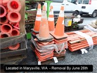 LOT, ASSORTED REFLECTIVE TRAFFIC CONES