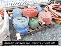 LOT, ASSORTED FIRE HOSES ON THIS PALLET