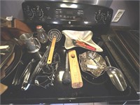 LOT OF KITCHEN UTENSILS AND MISC. GADGETS