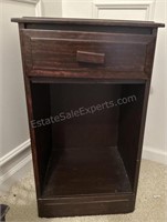 Small Wood Cabinet Single Drawer 14” x 12” x 24”