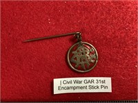C.W. GAR 31ST ENCAMPMENT STICK PIN