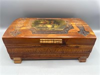 Vintage wooden jewelry storage box