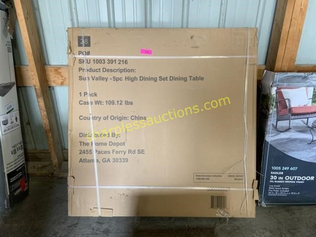 Sunday, 04/18/21 Outdoor/Patio ONLINE AUCTION @ 12 NOON