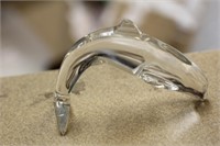 Signed Baccarat Crystal Dolphin