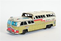 CONTINENTAL TRAILWAYS TIN FRICTION DRIVE BUS