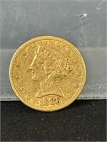 1886 S Liberty Head Five Dollar Gold Coin Circulat