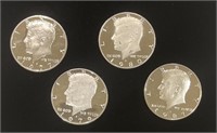 (4) PROOF Kennedy Half Dollar Coins