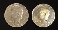 (2) 1974-S PROOF Kennedy Half Dollar Coins