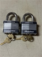 Commercial master lock & key x2