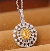 Natural Diamond 18K Gold Pendant