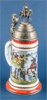 Vintage German Lidded Stein w/ Lithophane