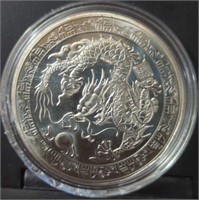 Silver Dragon Chinese challenge coin