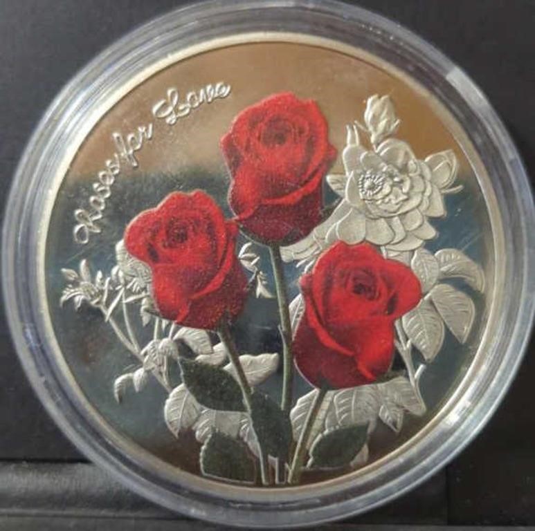 Roses for love challenge coin