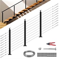 3Pack One-Stop Stair Cable Railing Posts Kit,