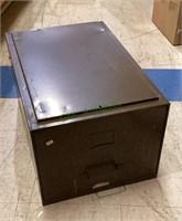 Vintage metal file cabinet measures 25x16 1/2x13