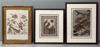 3 Dietrich Varez Signed Woodcut Prints