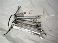 8 assorted Chrome-Vandadiun wrenches ( SAE)