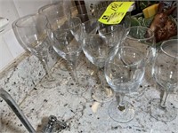 9 PIECE WINE, ETC. GLASSES