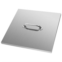 Fire Pit Burner Pan Cover, 27 x 27 Inch Stainless