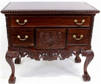 CHIPPENDALE STYLE MAHOGANY BEDSIDE CABINET