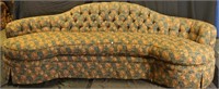 BUTTON-TUFTED FLORAL UPHOLSTERED SOFA