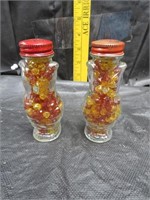 Pair of Vintage Glass Owl Salt & Pepper Shakers