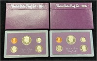 1984 & 1985 US Proof Sets in Boxes