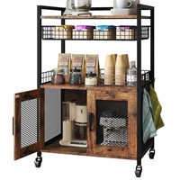 Hencawima Coffee Bar Cabinet, 3 Tier Coffee