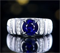 2.3ct Royal Blue Sapphire 18Kt Gold Ring