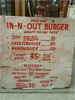 In n out burger sign