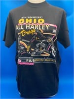 Vintage 3rd Annual Ohio All Harley Drags Shirt