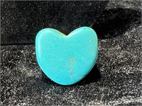 TURQUOISE LOOKING HEART RING